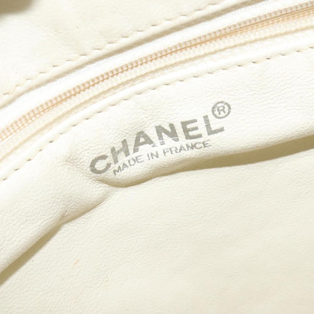 CHANEL Sports Line Boston Bag Canvas White CC Auth 115293 - Picture 10 of 16